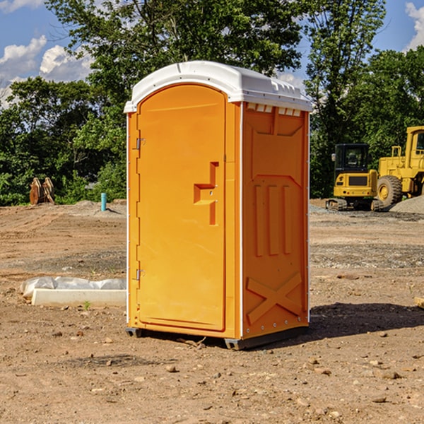 how often are the portable restrooms cleaned and serviced during a rental period in Fussels Corner FL